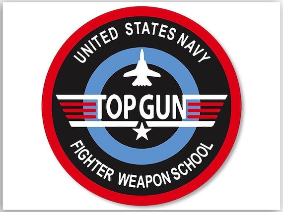 Round United States Navy Top Gun Fighter Weapon School Sticker