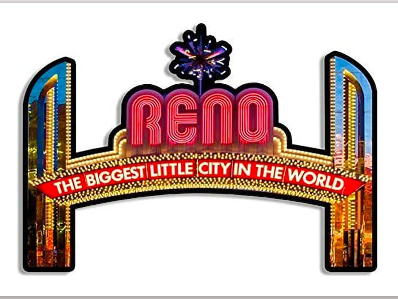 3x5 Inch Reno the Biggest Little City in the World Marquee Shaped ...