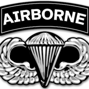 4x5 inch AIRBORNE Sticker (armed forces decal vinyl auto car iphone truck rv laptop cell logo badge army vinyl decal) US Army Licensed