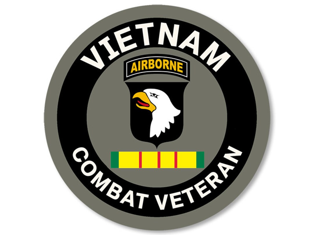 thumbnail interactive-video image 1 of US Army Combat Veteran Sticker – American Flag Vinyl Decal For Car, Truck, Or Laptop 1 of 4