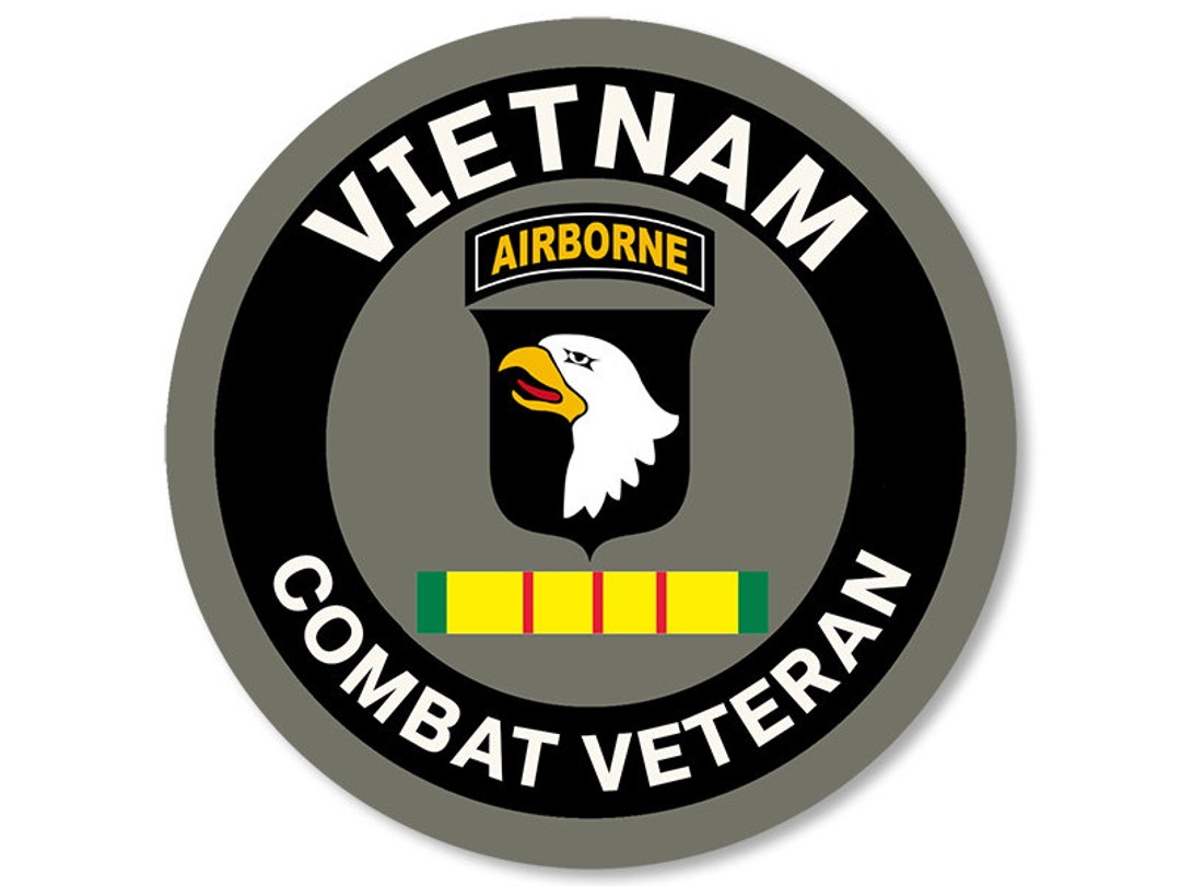 US Army Combat Veteran Sticker – American Flag Vinyl Decal For Car, Truck, Or Laptop