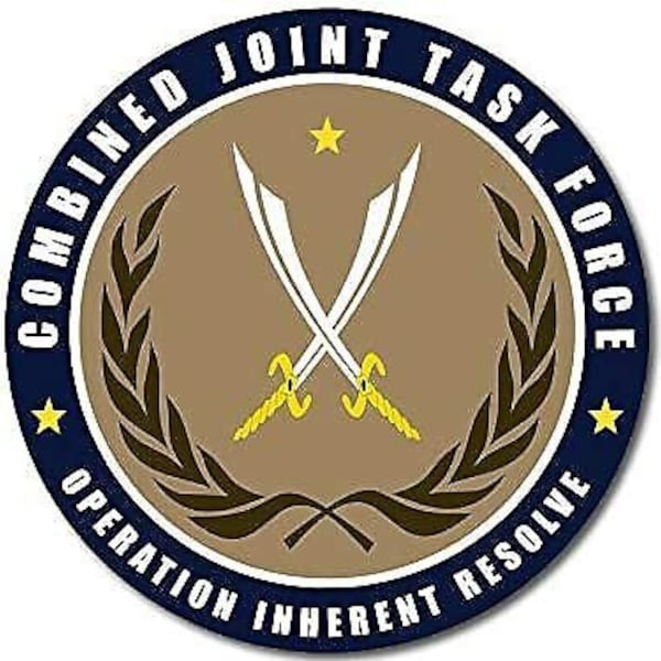 3x3 inch Round Operation Inherent Resolve Seal Sticker (decal vinyl logo joint task naval) US Navy Licensed