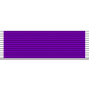 Calcomanía para parachoques con lazo de corazón morado de 3 x 9 pulgadas (calcomanía de vinilo militar para auto, camión, casa rodante, computadora portátil, soldado del ejército, fuerzas armadas)