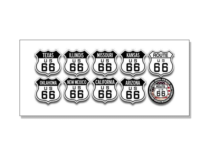 US Route 66 Vinyl Sticker Decal - Highway #1 Design, WarlordOne Brand, Graphic Theme