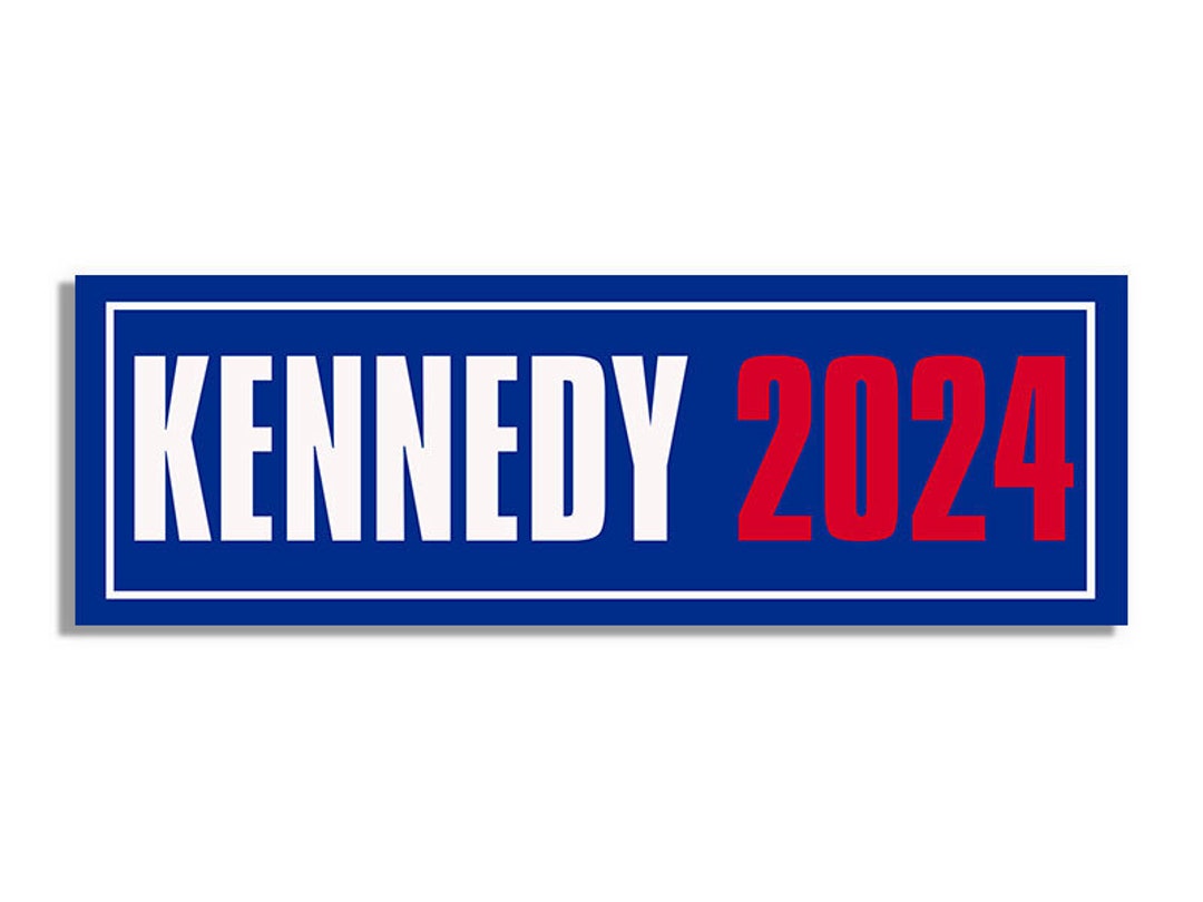 3x9 Inch KENNEDY 2024 Bumper Sticker RFKJR Antibiden Moderate Democrat