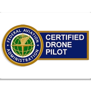 5x10 inch: LARGE Certified Drone Pilot Sticker (faa fly decal flying aviation auto rv truck car iphone cell vinyl certification)