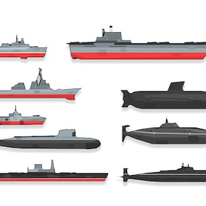Sheet Of Nine Navy Ships And Subs Sticker (vinyl decal auto car truck rv laptop cell ship iphone usn naval sailor)