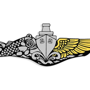 FLISH U-Boot-Oberfläche und Flugzeug DIRSUP Insignia Aufkleber (Vinyl Aufkleber Aufkleber Auto LKW Laptop Cell Navy Marine Sailor) USN Lizensiert