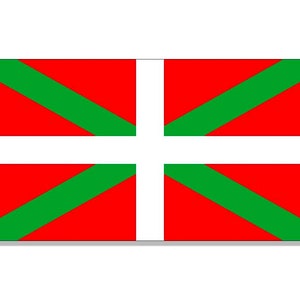 Pegatina de la bandera del País Vasco de 3 x 5 pulgadas (vinilo adhesivo con el logotipo de Europa para autocaravana, coche, móvil, portátil, deportes, España, fútbol, Uskadi)