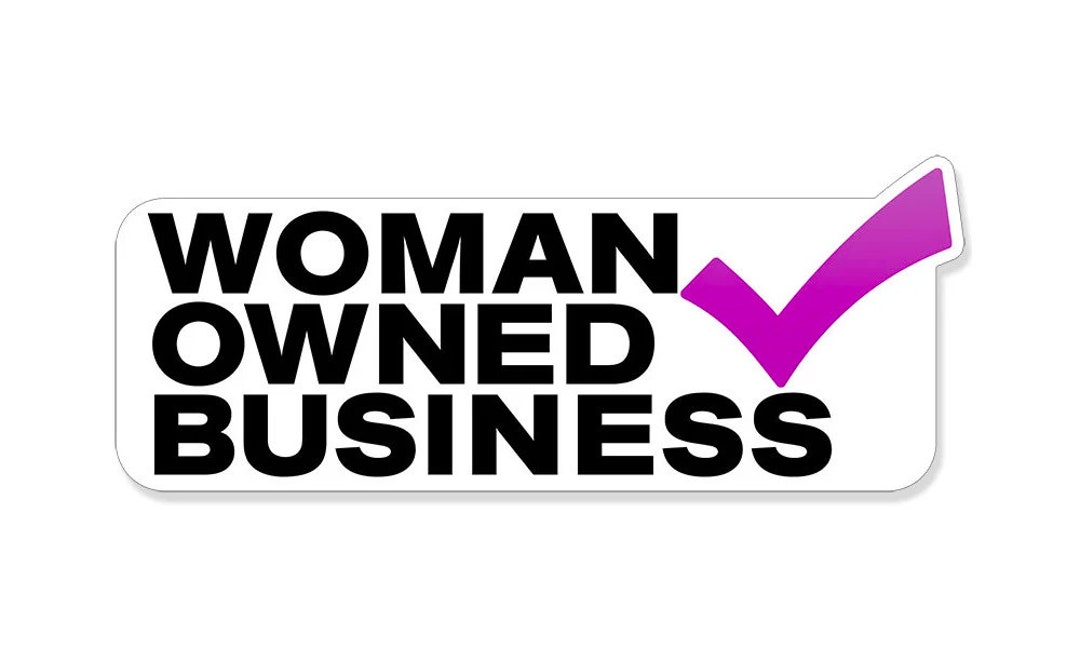 3x8 Inch White WOMAN OWNED Business Sticker vinyl Decal - Etsy