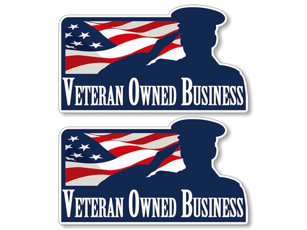 2-pack 3x5 Inch Veteran Owned Business Sticker (american Us Soldier ...