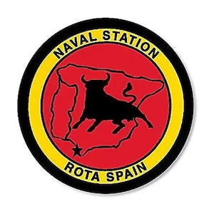 Round US Naval Station ROTA Spain Sticker (logo seal usa navy sailor seaman auto truck rv laptop iphone vinyl decal) US Navy Licensed