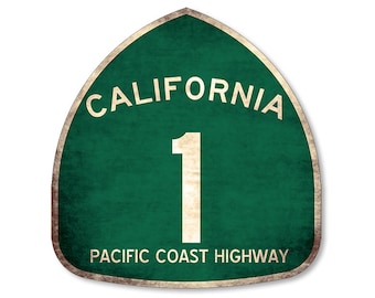 カリフォルニア州道60号線の道路標識ステッカー、ロードトリップ