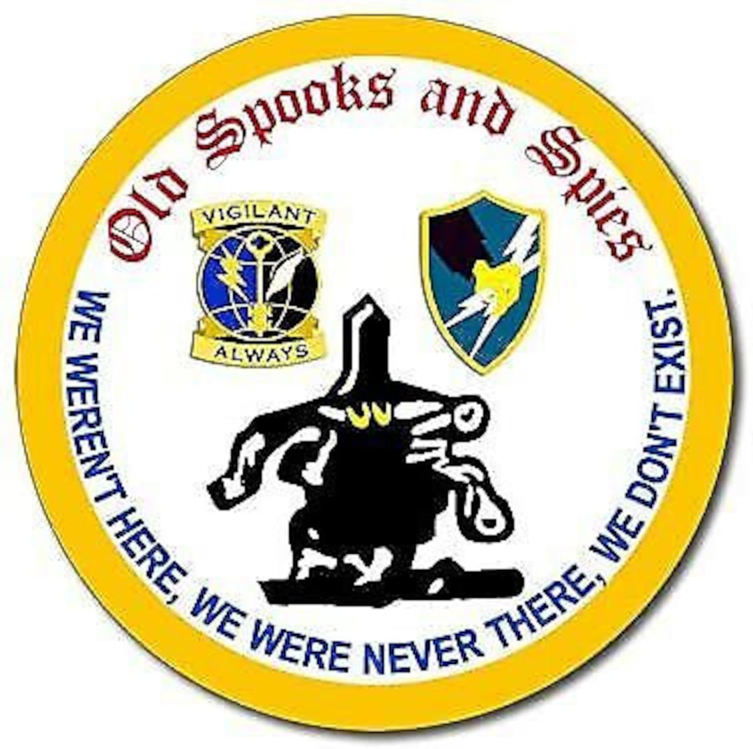Round Old Spooks and Spies Sticker (ASA US Army Security Auto Car Truck ...