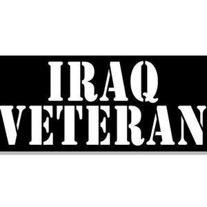 3 x 7 inch Irak veteraan bumpersticker (geserveerd dierenarts ons auto auto vrachtwagen rv laptop cel leger marine mariniers Iraakse vrijheid sticker vinyl)