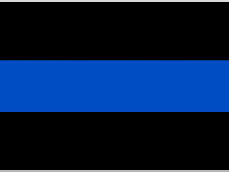 3x5 Inch Police Thin Blue Line Sticker (vinyl Decal Pro Cop Decal Vinyl ...