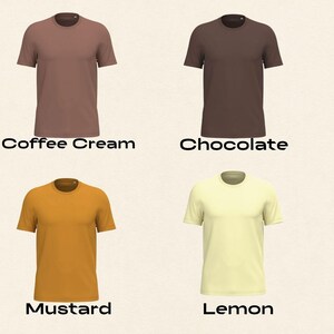 different color unisex t-shirt, regular fit in organic cotton 100%