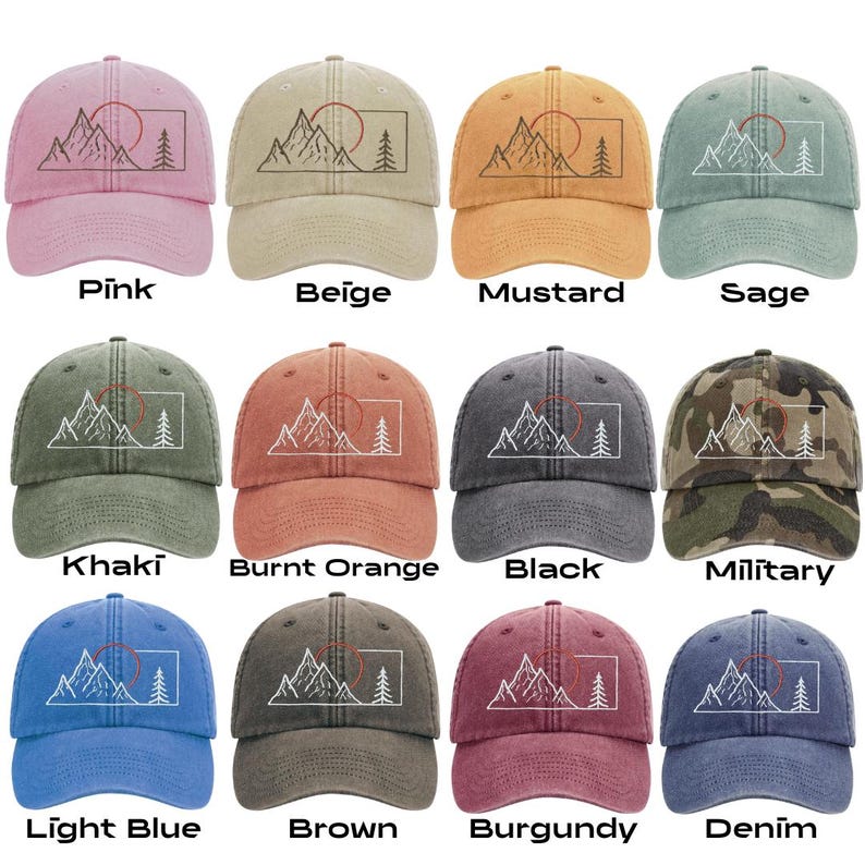 different color caps