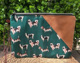 Lucky Dog Clutch Bag: Unique Pouch, Make-up Organizer