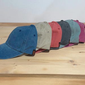Vintage Washed Cotton Baseball Cap - Garment Dyed Low Profile