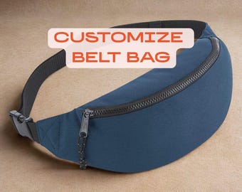 Customize Your Belt Bag, Men's Fanny Pack, 2 Pockets, Phone Pouch, Gift For Him