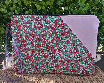 Flower Violet Clutch Bag: Unique Pouch, Make-up Organizer
