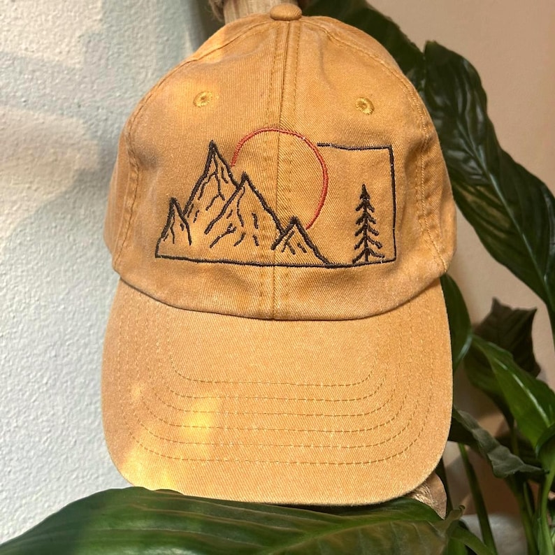 mustard vintage color cap, low profile cap