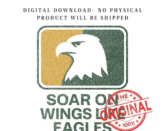 Soar on Wings Like Eagles PNG | Scripture Faith design | Eagle head clipart | Christian Eagle Military Style Design | Isaiah 40:31 Clipart