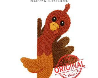 フェイクヤーンの七面鳥 PNG | 感謝祭のラッチフッククリップアート（デジタルダウンロード）