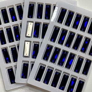 Cobalt Blue 3255 Sew On Glass Crystal Cosmic Baguette Slim Rectangle Flatback Rhinestone 6x18mm 7x21 9x26mm Indigo K9 Gemstones