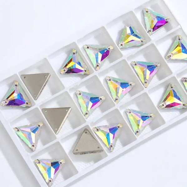 13x18mm Crystal Oval White AB Glass Rhinestone – Sew On Flatback Gem For Crafts