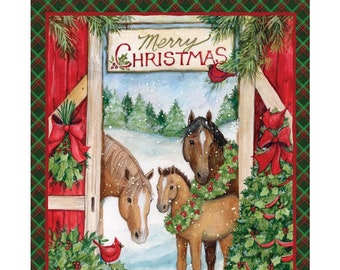 Springs Susan Winget Holiday Horse Panel