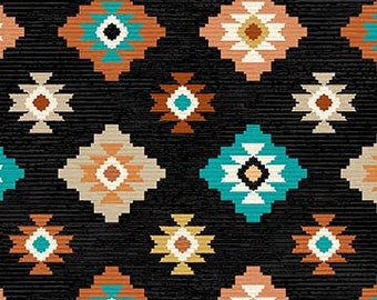 Northcott Southwest Vista Black multi 25628-99