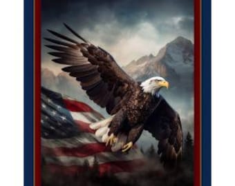 Marshall Dry Goods  Soaring The Flag  36"  panel