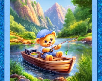 Marshall Dry Goods Fishing Teddy