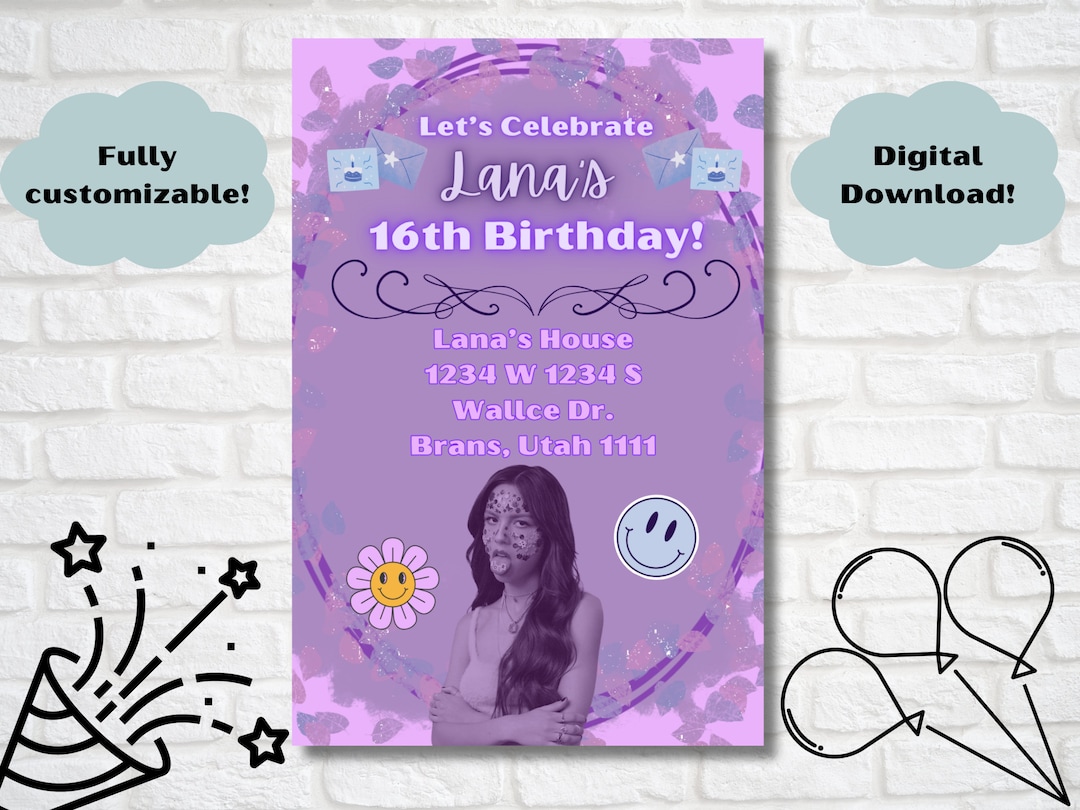 olivia-rodrigo-birthday-invitations-kids-birthday-etsy