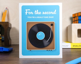 Father’s Day Card - Record Player Design