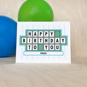 Wheel of Fortune Inspired Birthday Card