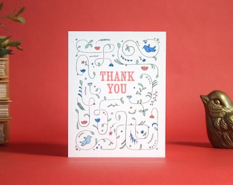 Floral Thank You Cards - Hand-Drawn Design
