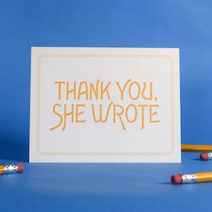 Murder, She Wrote Inspired Thank You Card