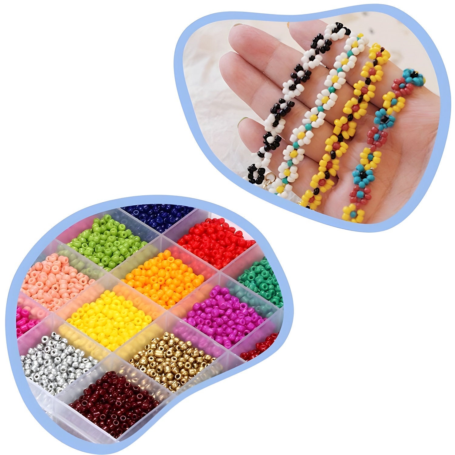 DIY 2mm Glass Bead Jewelry Making Kit for Stunning Bracelets, Rings 