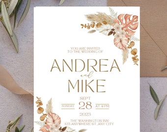 Boho Wedding Invitation