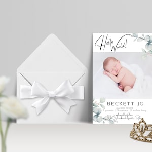 Hello World Birth Announcement