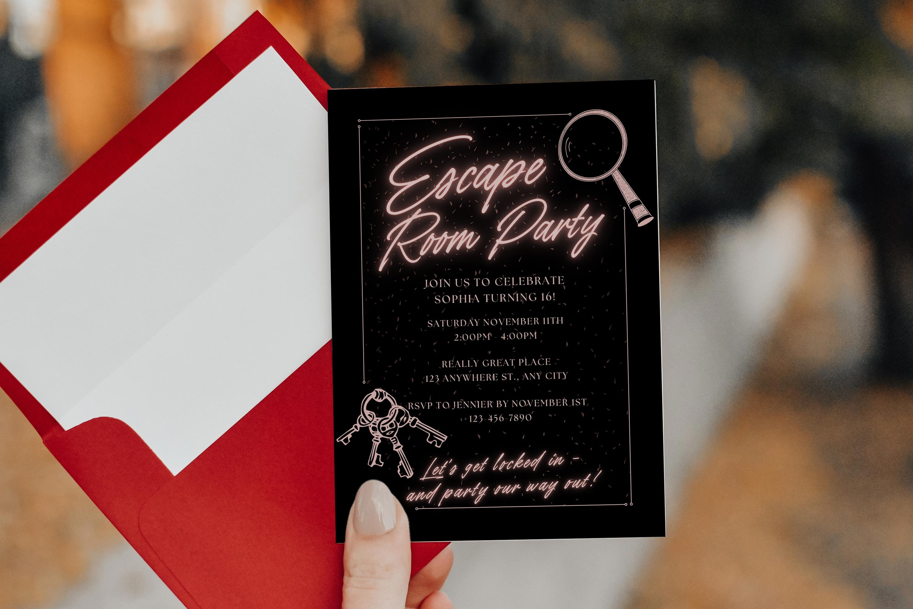 Invitation Room Escape Room Birthday Invitation Editable Pdf Editable Escape - Etsy