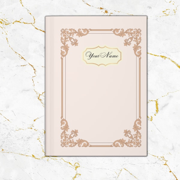 Custom Aesthetic Pink Journal Personalized Coquette Room Decor Gift for Teen Victorian Princesscore Notebook Shabby Chic Decor Gift