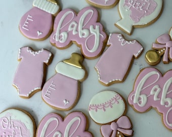Baby shower custom cookies