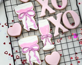 Personalized Champagne Icing Sugar Cookies