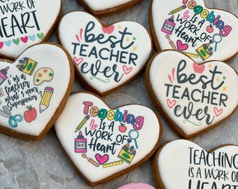Teacher's appreciation sugar cookies