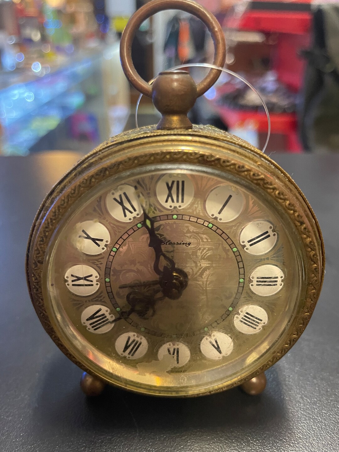 30s/40s Brass Mechanical Wind up Clock Etsy