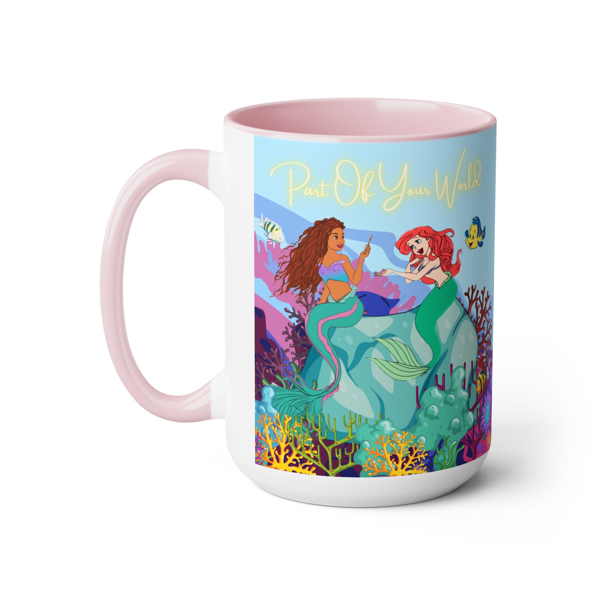 Dropship Zak Designs 15oz Color Change Modern Mug, Little Mermaid